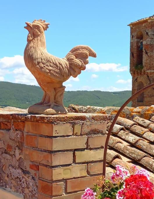 La Casa Del Gallo Radicondoli Bagian luar foto